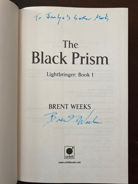 THE BLACK PRISM: New Slipcover, Signed & Personalized